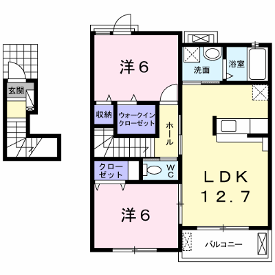 フィデールＥ 202【管理NO：1-020906003-02020】 ★家具家電は申し込み後に搬入します★ ★2026年10月中旬入居可能★の外観画像