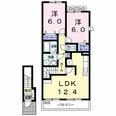 カルムフラン　Ⅰ 203【管理NO：1-020508201-02030】 ★家具家電は申し込み後に搬入します★ ★2026年10月下旬入居可能★の外観画像