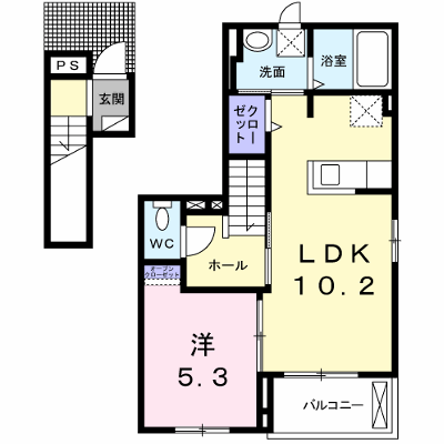 アニメート・ミキ 201【管理NO：1-019815201-02010】 ★家具家電は申し込み後に搬入します★ ★2026年11月中旬入居可能★の外観画像