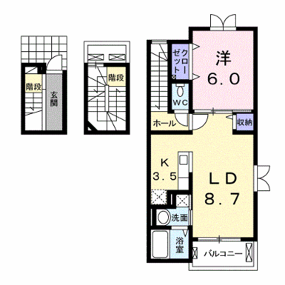 カナージュ　１０ 301【管理NO：1-019078701-03010】 ★家具家電は申し込み後に搬入します★ ★2026年09月下旬入居可能★の外観画像