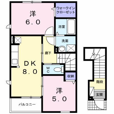 サニーウインドＢ 201【管理NO：1-013014602-02010】 ★家具家電は申し込み後に搬入します★ ★2026年11月中旬入居可能★の外観画像