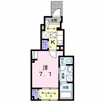 サニー・セーラ 103【管理NO：1-026699201-01030】 ★家具家電は申し込み後に搬入します★ ★2026年10月中旬入居可能★の外観画像