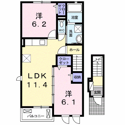 ウインド・ケー 201【管理NO：1-022658201-02010】 ★家具家電は申し込み後に搬入します★ ★2026年10月上旬入居可能★の外観画像