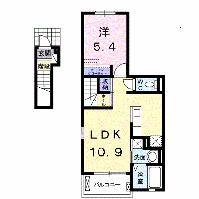 レメゾン日の出　弐番館 204【管理NO：1-022414301-02040】 ★家具家電は申し込み後に搬入します★の外観画像