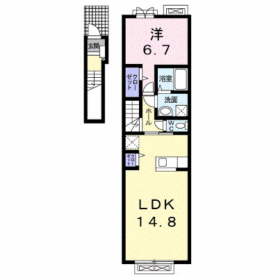 サンプロスパーⅡ 202【管理NO：1-021096101-02020】 ★家具家電は申し込み後に搬入します★ ★2026年10月上旬入居可能★の外観画像
