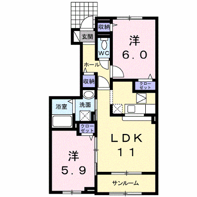 レ　フレールＡ 103【管理NO：1-014469201-01030】 ★家具家電は申し込み後に搬入します★ ★2026年10月中旬入居可能★の物件写真1