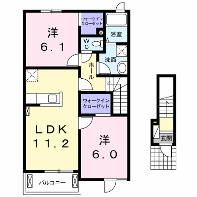 ヴィラ　アクイールＡ 202【管理NO：1-020678201-02020】 ★家具家電は申し込み後に搬入します★ ★2026年10月下旬入居可能★の外観画像
