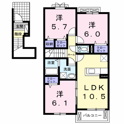 フリーデ　グランツ 202【管理NO：1-018843101-02020】 ★家具家電は申し込み後に搬入します★の外観画像