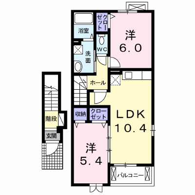 メゾン・ベール　Ｂ 206【管理NO：1-019886302-02050】 ★家具家電は申し込み後に搬入します★ ★2026年10月中旬入居可能★の外観画像