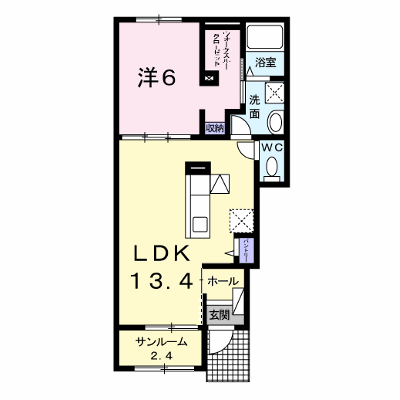 レイク　Ｃ 102【管理NO：1-025329401-01020】 ★家具家電は申し込み後に搬入します★ ★2026年10月上旬入居可能★の外観画像
