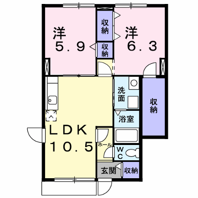 エヴァーグリーンⅠ 101【管理NO：1-011300501-01010】 ★家具家電は申し込み後に搬入します★ ★2026年10月下旬入居可能★の外観画像