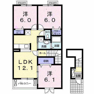 エレガント　ＨＲ 202【管理NO：1-021803801-02020】 ★家具家電は申し込み後に搬入します★ ★2026年10月下旬入居可能★の外観画像