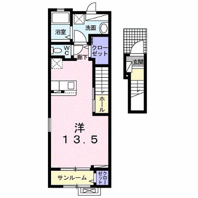 レジェンド　バレー　Ａ 203【管理NO：1-024984501-02030】 ★家具家電は申し込み後に搬入します★ ★2026年10月上旬入居可能★の外観画像