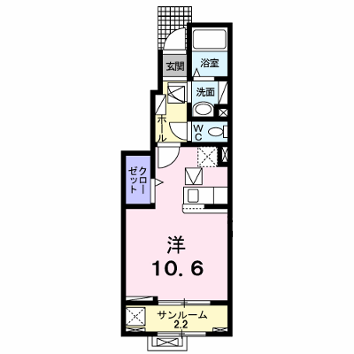 ファースト　サンライズⅠ 102【管理NO：1-027860001-01020】 ★家具家電は申し込み後に搬入します★ ★2027年02月上旬入居可能★の外観画像