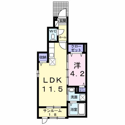 フレーシュ 103【管理NO：1-021409301-01030】 ★家具家電は申し込み後に搬入します★ ★2026年10月下旬入居可能★の外観画像