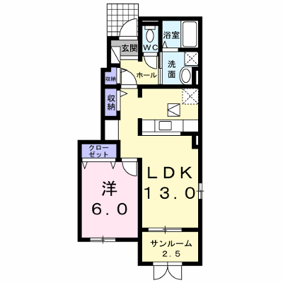 ニューバンブスⅢＡ 101【管理NO：1-024111601-01010】 ★家具家電は申し込み後に搬入します★ ★2026年10月上旬入居可能★の外観画像