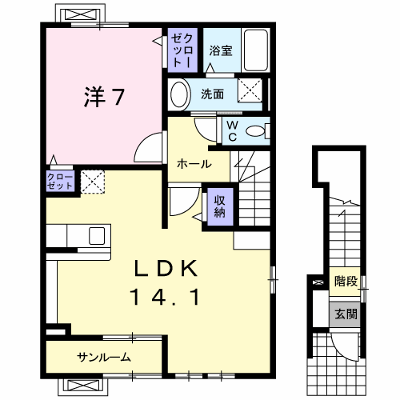 セレッソ 202【管理NO：1-016666601-02020】 ★家具家電は申し込み後に搬入します★ ★2026年10月下旬入居可能★の外観画像
