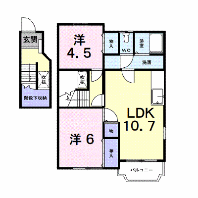 サンパティークＢ 201【管理NO：1-011468801-02010】 ★家具家電は申し込み後に搬入します★ ★2026年10月下旬入居可能★の外観画像