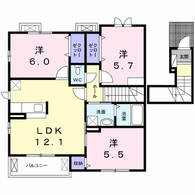 コンフォートヒル 202【管理NO：1-025146401-02020】 ★家具家電は申し込み後に搬入します★ ★2026年10月中旬入居可能★の外観画像
