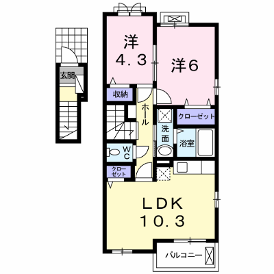 マリンコート・掛川 201【管理NO：1-023338501-02010】 ★家具家電は申し込み後に搬入します★ ★2026年09月下旬入居可能★の外観画像