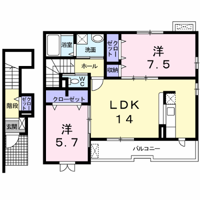 ジュゲーム・マセキ 202【管理NO：1-018500001-02020】 ★家具家電は申し込み後に搬入します★の外観画像