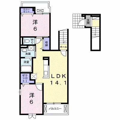 プリオーレ　柏森 203【管理NO：1-020237101-02030】 ★家具家電は申し込み後に搬入します★ ★2026年11月中旬入居可能★の外観画像