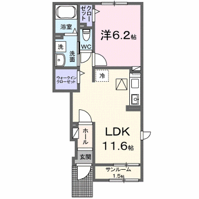サルス・ノヴァⅠ 105【管理NO：1-027481401-01050】 ★家具家電は申し込み後に搬入します★ ★2027年02月下旬入居可能★の外観画像