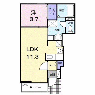 プリオールⅠ 102【管理NO：1-015487101-01020】 ★家具家電は申し込み後に搬入します★ ★2026年10月下旬入居可能★の外観画像