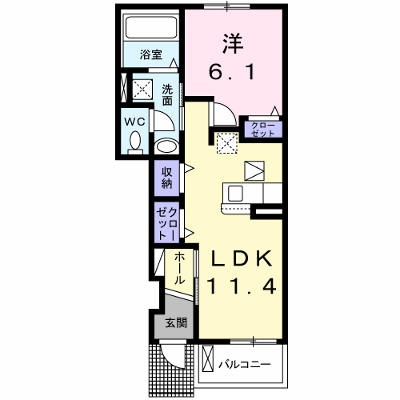 ガーデンヒルズ　Ｍ 102【管理NO：1-025516902-01020】 ★家具家電は申し込み後に搬入します★の外観画像