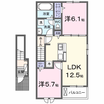 メゾン　ド　ルポ 204【管理NO：1-028600601-02040】 ★家具家電は申し込み後に搬入します★ ★2026年10月下旬入居可能★の外観画像