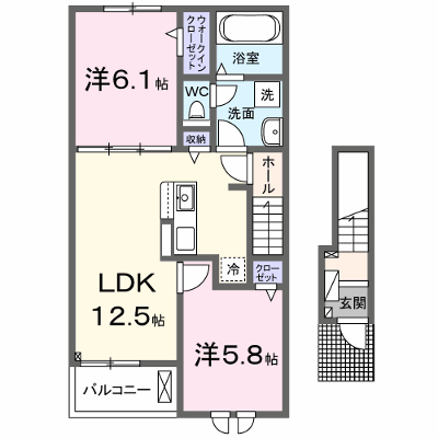 メゾン　ド　ルポ 202【管理NO：1-028600601-02020】 ★家具家電は申し込み後に搬入します★ ★2026年10月下旬入居可能★の外観画像