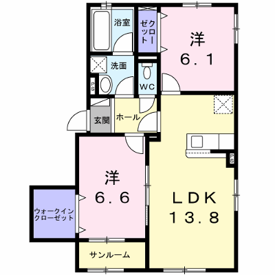 メゾン　ドゥ　カラン 202【管理NO：1-026439401-02020】 ★家具家電は申し込み後に搬入します★の外観画像