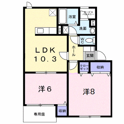 サンパティークⅠ 102【管理NO：1-007810201-01020】 ★家具家電は申し込み後に搬入します★ ★2026年10月下旬入居可能★の外観画像