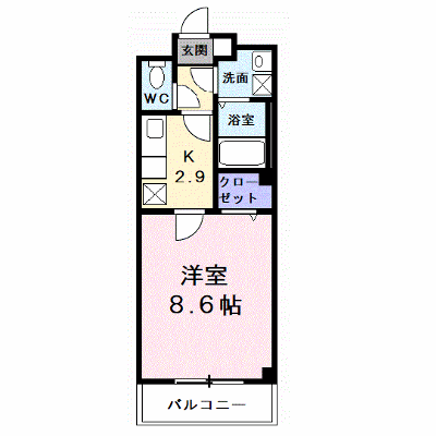 エスペランサ 201【管理NO：1-014212401-02010】 ★家具家電は申し込み後に搬入します★ ★2026年10月上旬入居可能★の外観画像