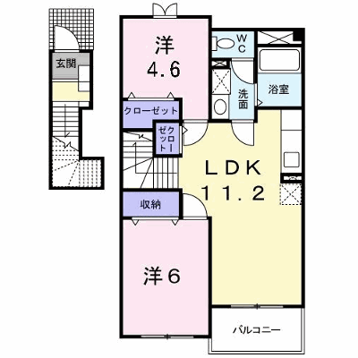 ボンヌ・シャンスⅢ 202【管理NO：1-011474303-02020】 ★家具家電は申し込み後に搬入します★ ★2026年10月下旬入居可能★の外観画像
