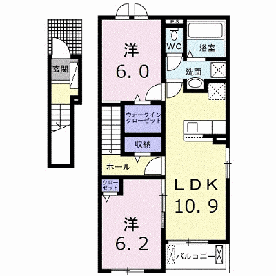 カーサ・グランデ　Ｃ 201【管理NO：1-026867401-02010】 ★家具家電は申し込み後に搬入します★ ★2026年09月中旬入居可能★の外観画像