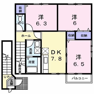 アテネ 202【管理NO：1-012118401-02020】 ★家具家電は申し込み後に搬入します★ ★2026年10月下旬入居可能★の外観画像