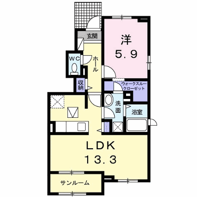 ラララＫ３　Ｂ 101【管理NO：1-021689002-01010】 ★家具家電は申し込み後に搬入します★ ★2026年11月上旬入居可能★の外観画像