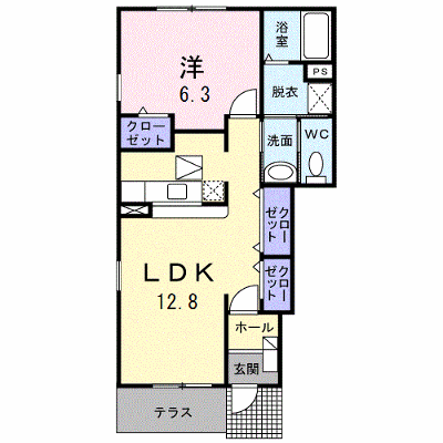 プリムローズ　Ｄ 101【管理NO：1-014531302-01010】 ★家具家電は申し込み後に搬入します★ ★2026年10月下旬入居可能★の外観画像