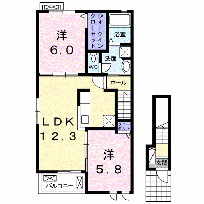 レグルス財光寺 201【管理NO：1-025261301-02010】 ★家具家電は申し込み後に搬入します★ ★2026年10月下旬入居可能★の外観画像
