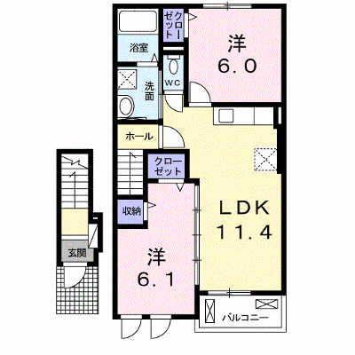 レジリエンス　Ｂ 202【管理NO：1-019974502-02020】 ★家具家電は申し込み後に搬入します★ ★2026年10月下旬入居可能★の外観画像