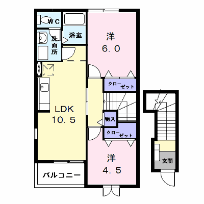 クレセール 201【管理NO：1-010561301-02010】 ★家具家電は申し込み後に搬入します★ ★2026年10月中旬入居可能★の外観画像