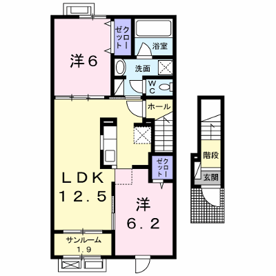 エムティハウスⅢ 202【管理NO：1-021291603-02020】 ★家具家電は申し込み後に搬入します★の外観画像