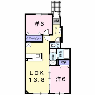 Ｖｉｌｌａ　佐藤　Ｅ 102【管理NO：1-018146901-01020】 ★家具家電は申し込み後に搬入します★ ★2026年10月下旬入居可能★の外観画像