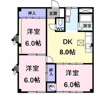 サンハイツヤマキ 101【管理NO：1-003109401-01010】 ★家具家電は申し込み後に搬入します★ ★2026年10月下旬入居可能★の外観画像