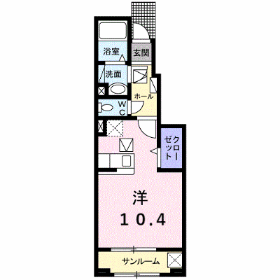 フィオーレ天童 104【管理NO：1-023642701-01040】 ★家具家電は申し込み後に搬入します★ ★2026年11月中旬入居可能★の外観画像