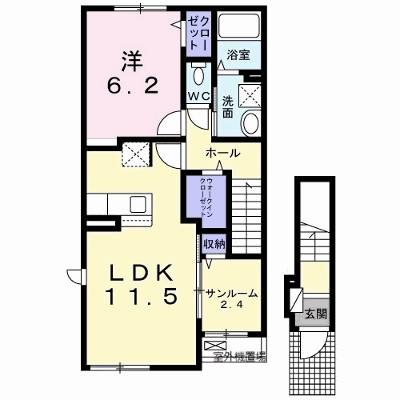 アルモニ 201【管理NO：1-027798501-02010】 ★家具家電は申し込み後に搬入します★ ★2026年11月中旬入居可能★の外観画像