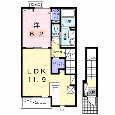 フルール・ド・リス　Ⅰ 203【管理NO：1-028195201-02030】 ★家具家電は申し込み後に搬入します★ ★2026年11月中旬入居可能★の外観画像