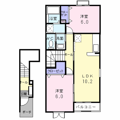 カーサフィオーレⅡ 202【管理NO：1-013917702-02020】 ★家具家電は申し込み後に搬入します★の外観画像