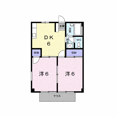 片岡ハイツＢ 104【管理NO：1-001962201-01040】 ★家具家電は申し込み後に搬入します★ ★2026年11月中旬入居可能★の外観画像